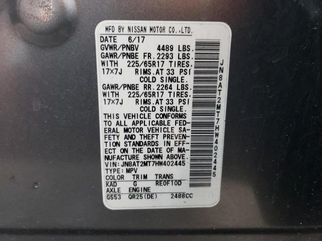 Photo 12 VIN: JN8AT2MT7HW402445 - NISSAN ROGUE S 