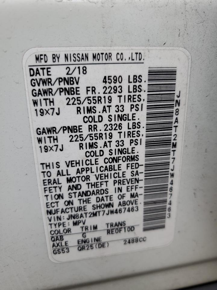 Photo 12 VIN: JN8AT2MT7JW467463 - NISSAN ROGUE 