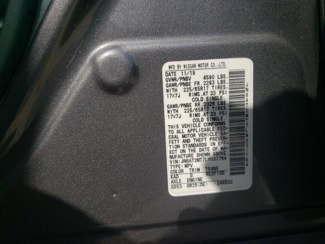 Photo 12 VIN: JN8AT2MT7LW031764 - NISSAN ROGUE S 