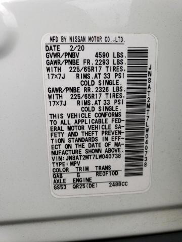 Photo 12 VIN: JN8AT2MT7LW040738 - NISSAN ROGUE 