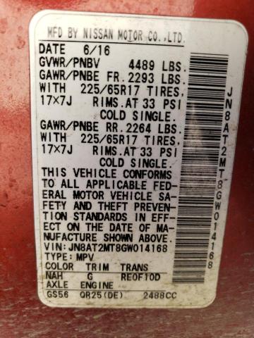 Photo 11 VIN: JN8AT2MT8GW014168 - NISSAN ROGUE S 