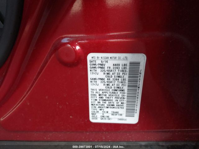 Photo 8 VIN: JN8AT2MT8GW029768 - NISSAN ROGUE 