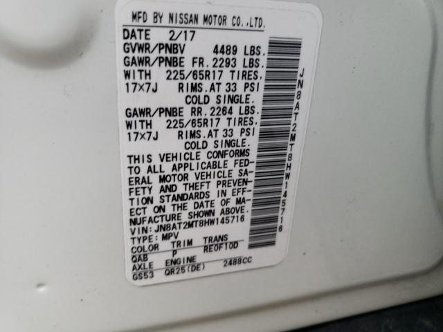 Photo 9 VIN: JN8AT2MT8HW145716 - NISSAN ROGUE S 