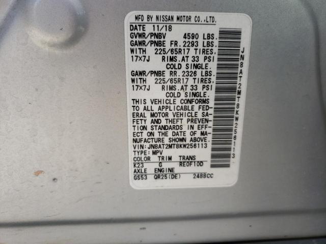 Photo 11 VIN: JN8AT2MT8KW256113 - NISSAN ROGUE 