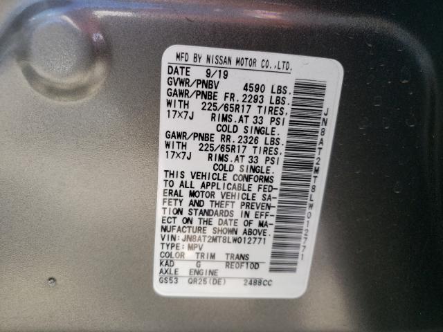 Photo 9 VIN: JN8AT2MT8LW012771 - NISSAN ROGUE S 