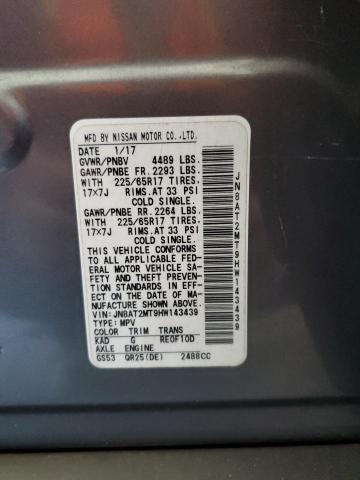 Photo 12 VIN: JN8AT2MT9HW143439 - NISSAN ROGUE S 