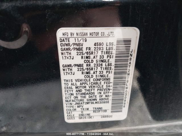 Photo 8 VIN: JN8AT2MT9LW030986 - NISSAN ROGUE 