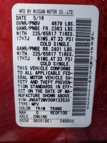 Photo 12 VIN: JN8AT2MV0GW133530 - NISSAN ROGUE S 