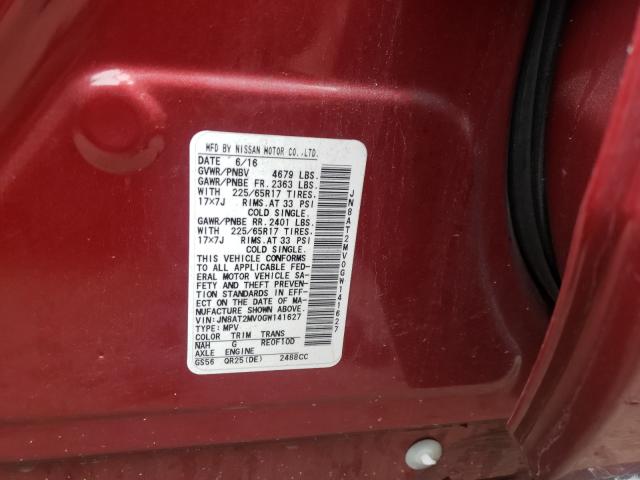 Photo 9 VIN: JN8AT2MV0GW141627 - NISSAN ROGUE 