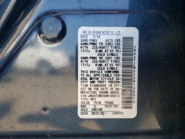 Photo 9 VIN: JN8AT2MV0GW146813 - NISSAN ROGUE S 