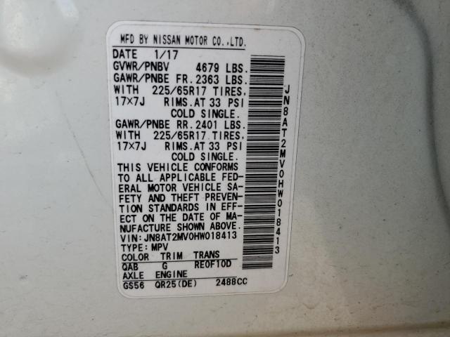 Photo 12 VIN: JN8AT2MV0HW018413 - NISSAN ROGUE 