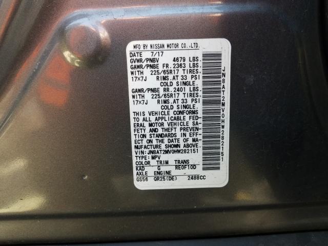 Photo 9 VIN: JN8AT2MV0HW282151 - NISSAN ROGUE 