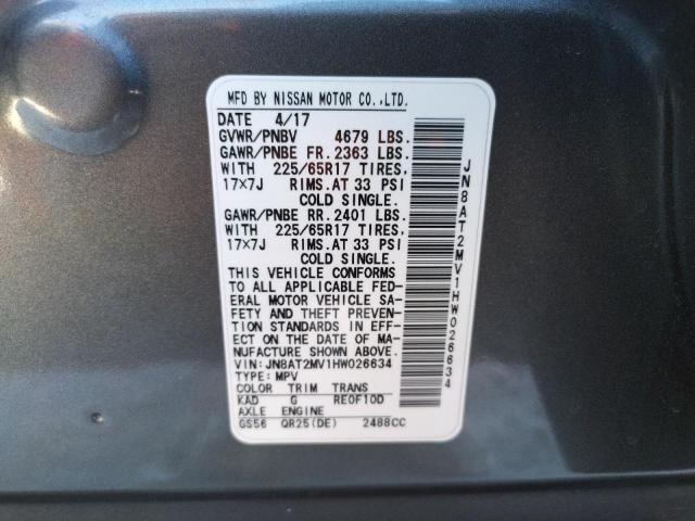 Photo 9 VIN: JN8AT2MV1HW026634 - NISSAN ROGUE S 