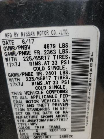 Photo 11 VIN: JN8AT2MV1HW277637 - NISSAN ROGUE S 