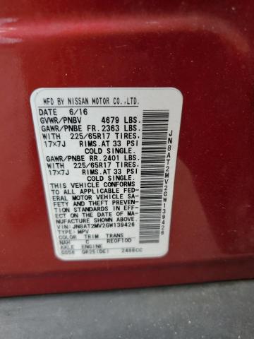 Photo 12 VIN: JN8AT2MV2GW139426 - NISSAN ROGUE S 