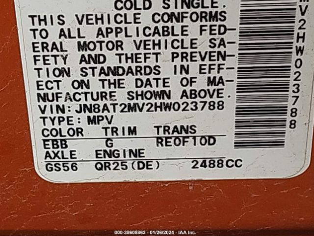 Photo 8 VIN: JN8AT2MV2HW023788 - NISSAN ROGUE 