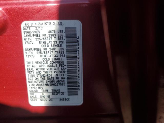 Photo 12 VIN: JN8AT2MV2HW267585 - NISSAN ROGUE S 