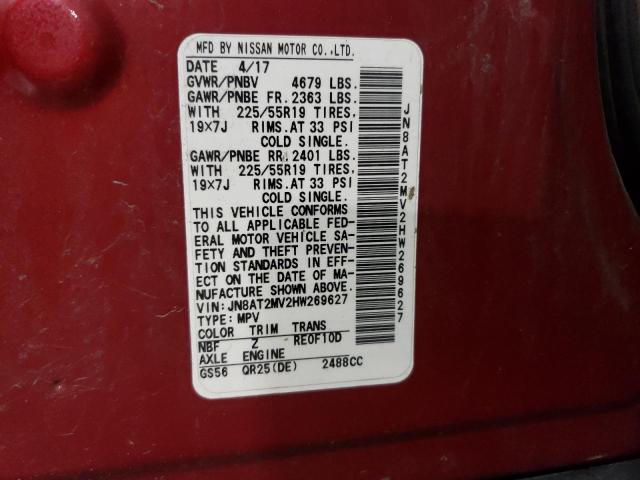 Photo 13 VIN: JN8AT2MV2HW269627 - NISSAN ROGUE S 