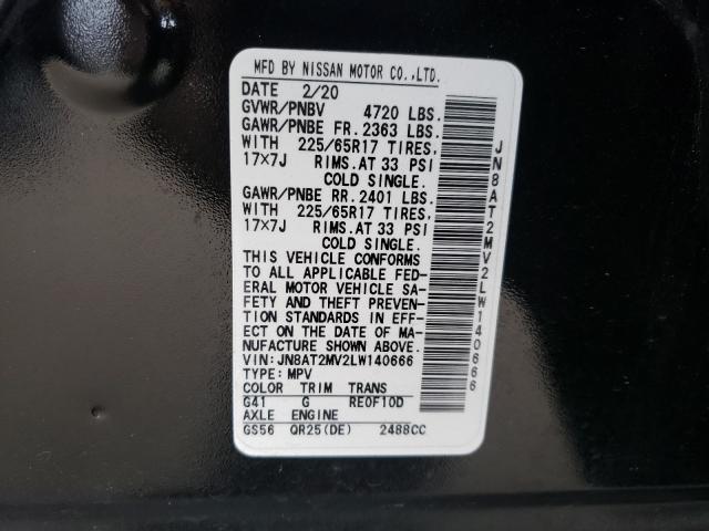 Photo 9 VIN: JN8AT2MV2LW140666 - NISSAN ROGUE S 