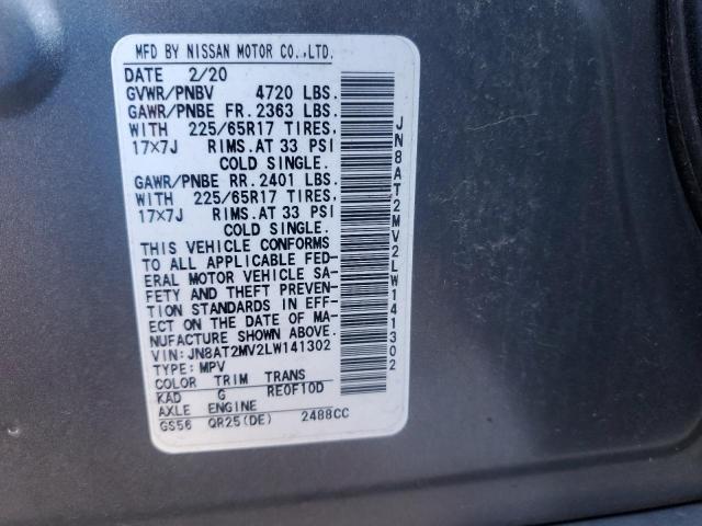 Photo 12 VIN: JN8AT2MV2LW141302 - NISSAN ROGUE S 