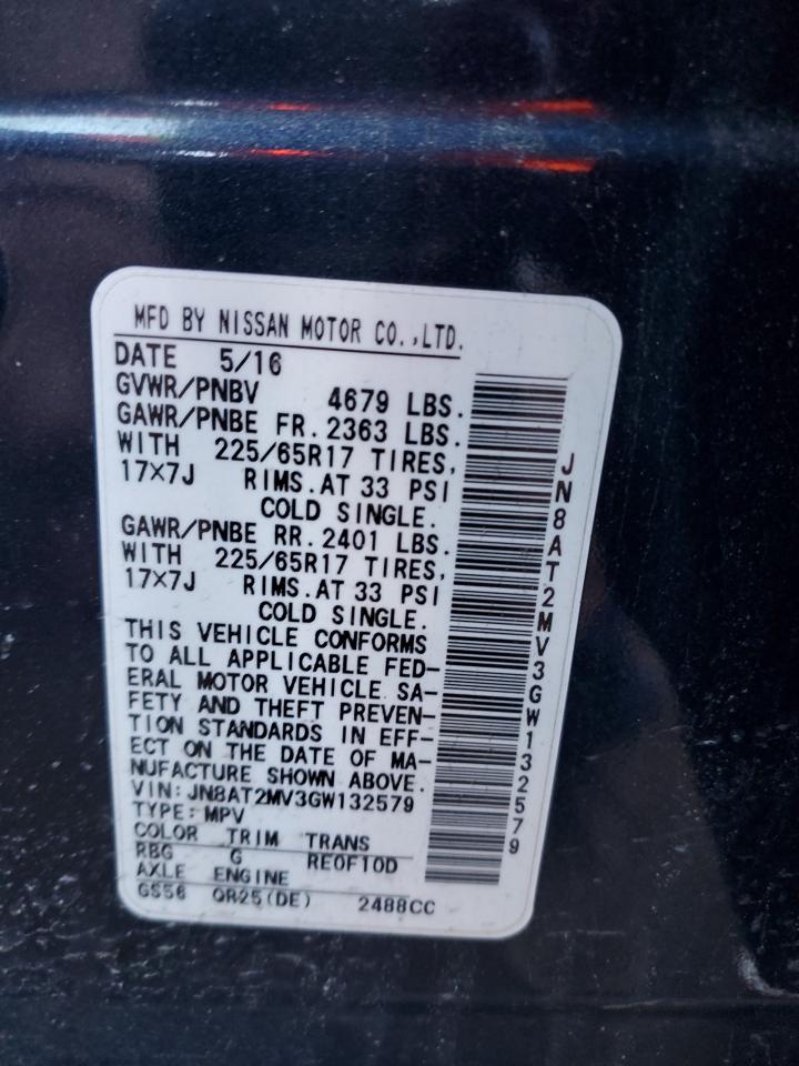 Photo 12 VIN: JN8AT2MV3GW132579 - NISSAN ROGUE 