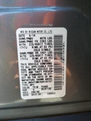 Photo 9 VIN: JN8AT2MV3GW145767 - NISSAN ROGUE S 