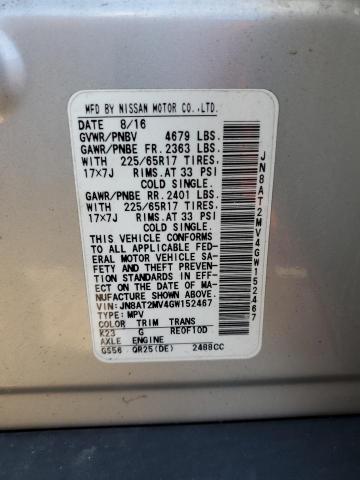 Photo 12 VIN: JN8AT2MV4GW152467 - NISSAN ROGUE S 