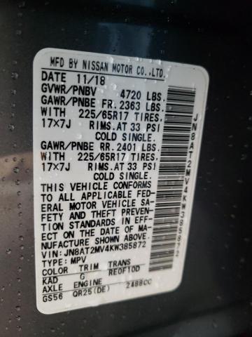 Photo 9 VIN: JN8AT2MV4KW385872 - NISSAN ROGUE S 