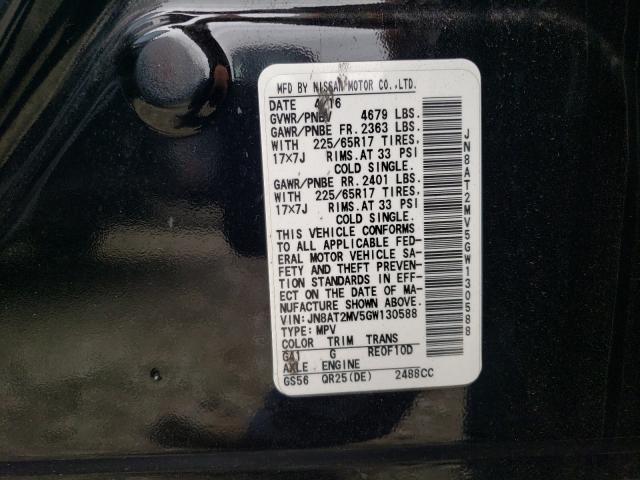 Photo 9 VIN: JN8AT2MV5GW130588 - NISSAN ROGUE S 