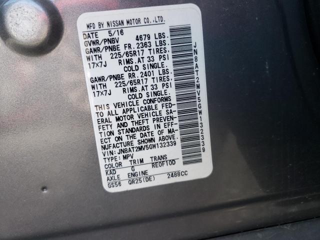 Photo 9 VIN: JN8AT2MV5GW132339 - NISSAN ROGUE S 