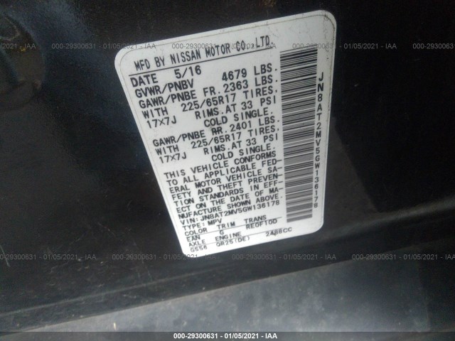 Photo 8 VIN: JN8AT2MV5GW136178 - NISSAN ROGUE 