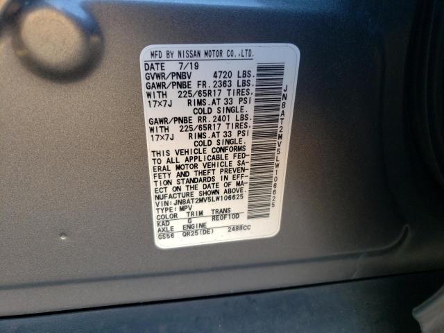 Photo 11 VIN: JN8AT2MV5LW106625 - NISSAN ROGUE S 