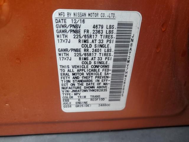 Photo 12 VIN: JN8AT2MV7HW262835 - NISSAN ROGUE S 