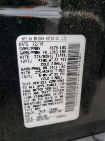 Photo 13 VIN: JN8AT2MV7HW263435 - NISSAN ROGUE S 