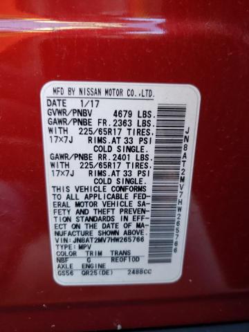 Photo 12 VIN: JN8AT2MV7HW265766 - NISSAN ROGUE 