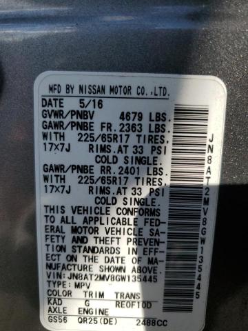 Photo 12 VIN: JN8AT2MV8GW135445 - NISSAN ROGUE S 