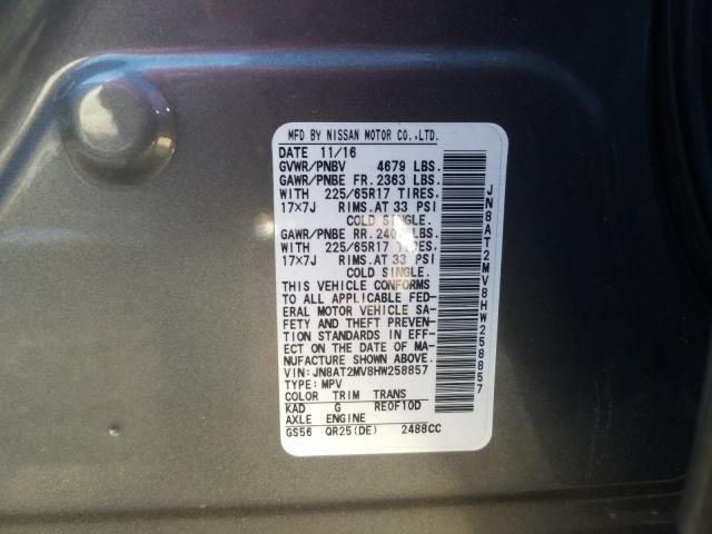 Photo 9 VIN: JN8AT2MV8HW258857 - NISSAN ROGUE 