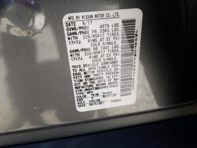 Photo 9 VIN: JN8AT2MV8HW278493 - NISSAN ROGUE 