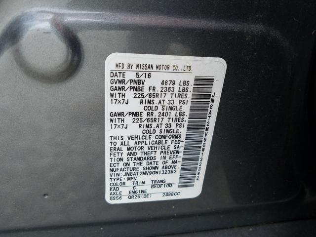 Photo 9 VIN: JN8AT2MV9GW132392 - NISSAN ROGUE 