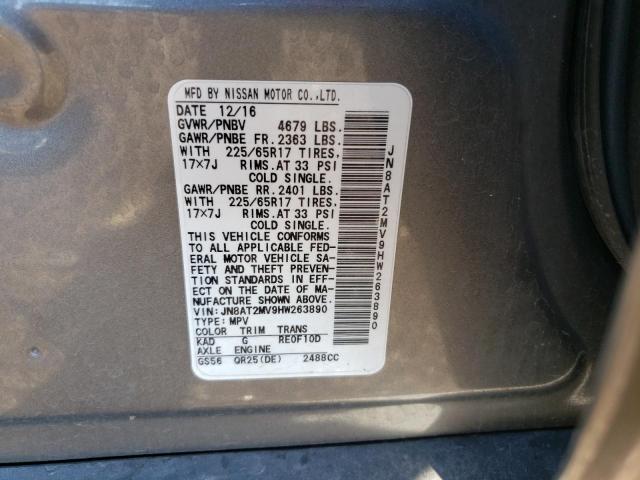 Photo 9 VIN: JN8AT2MV9HW263890 - NISSAN ROGUE S 