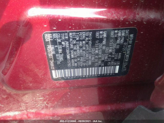 Photo 8 VIN: JN8AT3BA5MW015782 - NISSAN ROGUE 