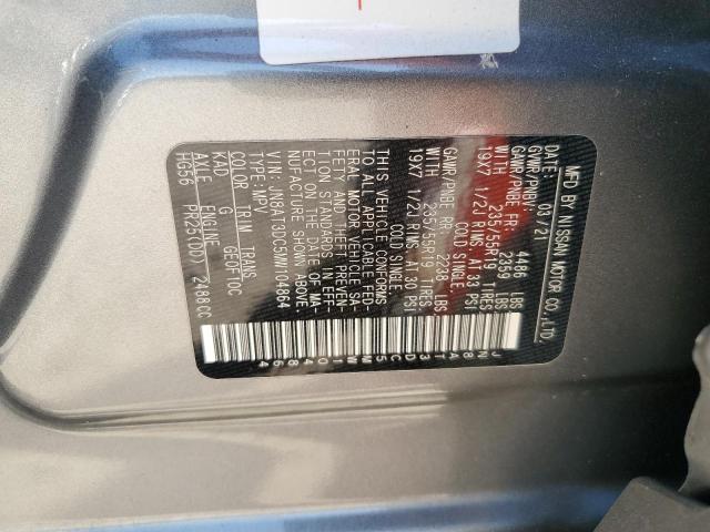 Photo 13 VIN: JN8AT3DC5MW104864 - NISSAN ROGUE PLAT 