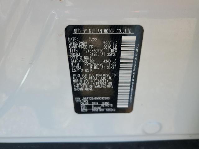 Photo 12 VIN: JN8AY2BA8N9392800 - NISSAN ARMADA SL 