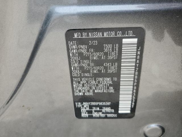 Photo 13 VIN: JN8AY2BB5P9835397 - NISSAN ARMADA SL 