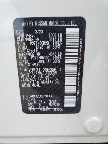 Photo 12 VIN: JN8AY2BC2P9183010 - NISSAN ARMADA SL 