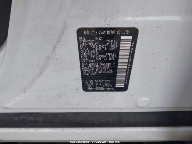 Photo 8 VIN: JN8AY2BD8N9676759 - NISSAN ARMADA 