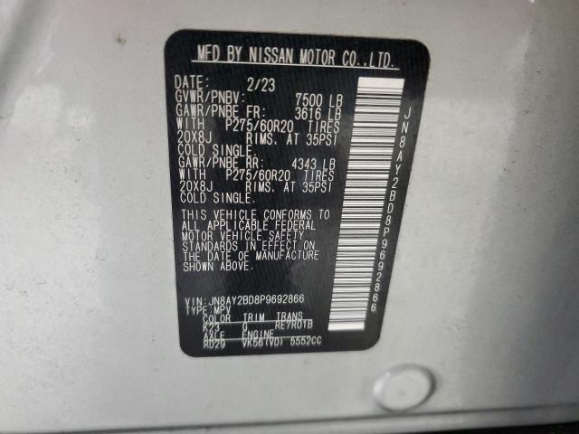 Photo 12 VIN: JN8AY2BD8P9692866 - NISSAN ARMADA 