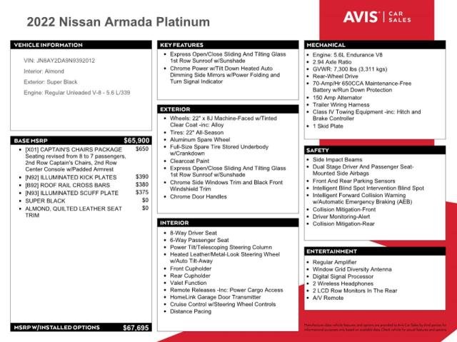 Photo 12 VIN: JN8AY2DA9N9392012 - NISSAN ARMADA 