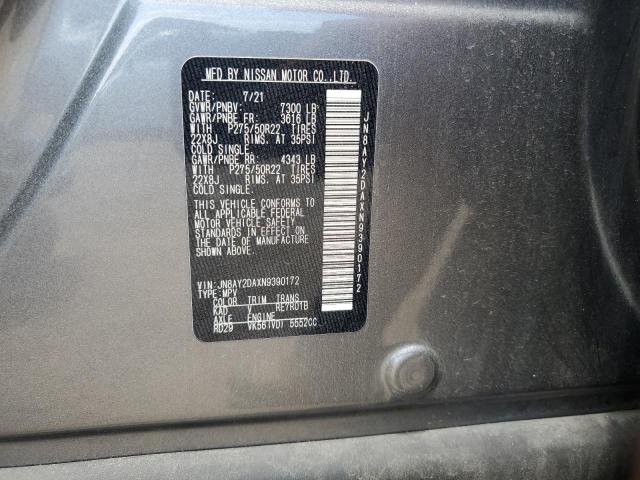 Photo 12 VIN: JN8AY2DAXN9390172 - NISSAN ARMADA 