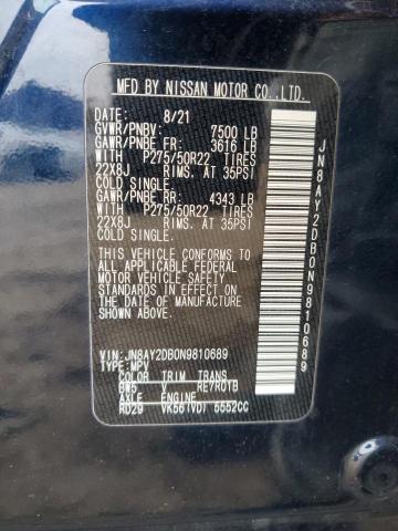 Photo 12 VIN: JN8AY2DB0N9810689 - NISSAN ARMADA 